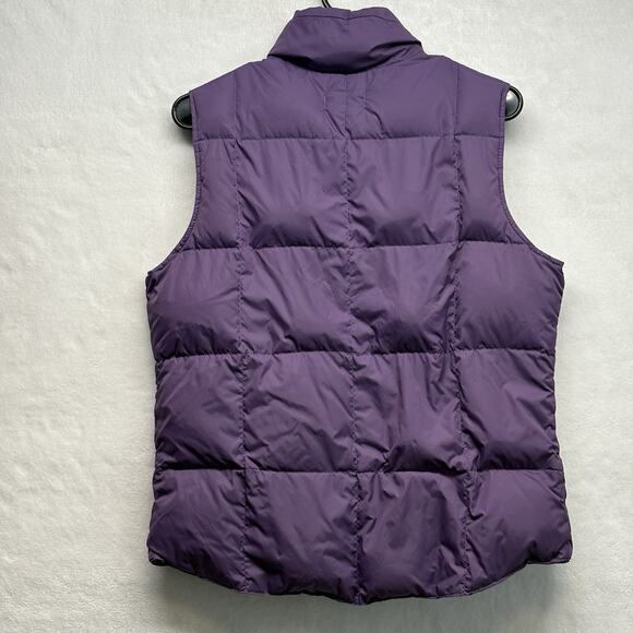 Lands End Quilted Snap Front Goose Down Puffer Vest Size S (2) Blue & Purple - Picture 5 of 14